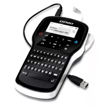 Etiķešu printeris Dymo LabelManager 280 — termotransfera, D1 lente 6/9/12 mm, uzlādējams, LCD, QWERTY