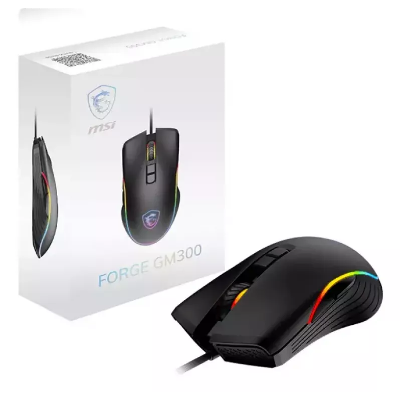 MSI FORGE GM300 pele Spēlēm Piemērota abām rokām USB Type-A Optiskais 7200 DPI