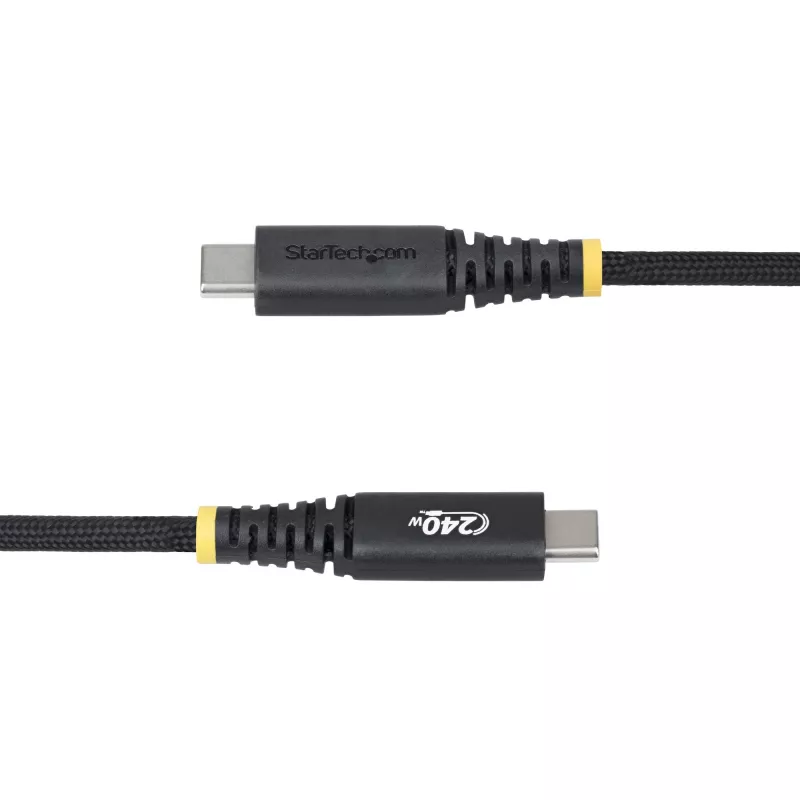 StarTech.com 3 pēdu (1 m) USB-C uzlādes kabelis, izturīgs un īpaši elastīgs, 240 W (5 A) PD EPR, USB 2.0 klēpjdatora lādētāja kabelis, USB-IF sertificēts, izturīgs USB-C uzlādes vads