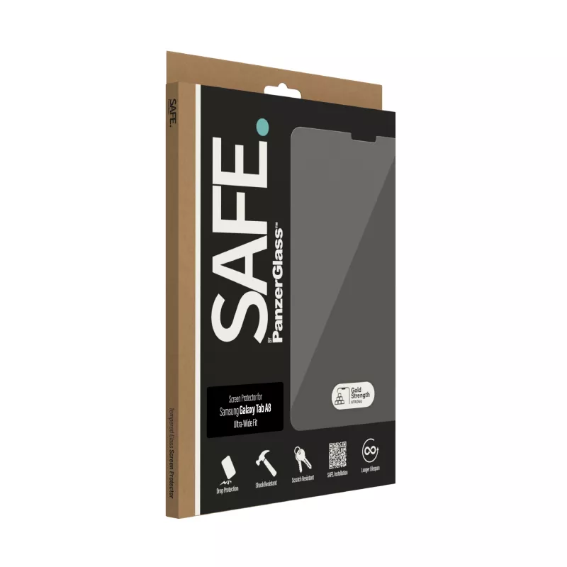 Ekrāna aizsargs PanzerGlass SAFE. priekš Samsung Galaxy Tab A8 Ultra-Wide Fit rūdīts stikls