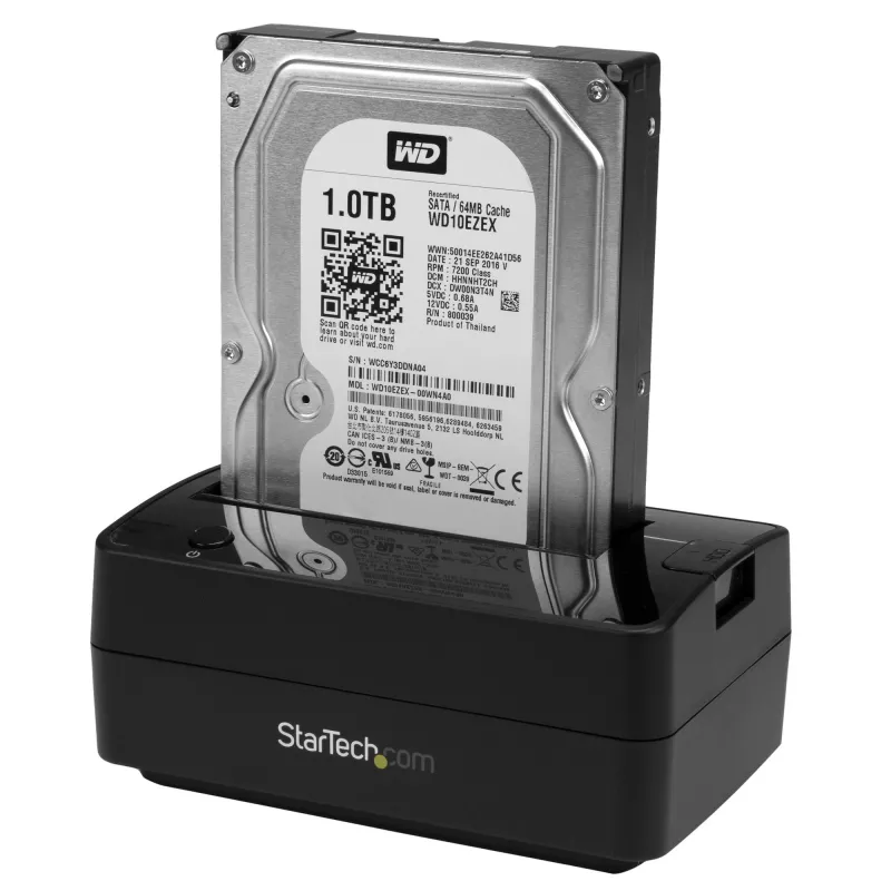 StarTech.com Single Bay USB 3.1 / eSATA to SATA cietā diska dokstacija, USB 3.1 (10 Gbps) cietā diska doks, ārējā 2,5/3,5 collu SATA III HDD/SSD dokstacija, augšējās ielādes cietā diska nodalījums