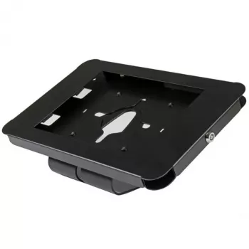 StarTech.com Drošs planšetdatora statīvs – piemērots novietošanai uz galda vai stiprināšanai pie sienas, melns, 24,6 cm (9,7 collas), 9,7 collu iPad, tērauds, 1,3 cm, atslēga