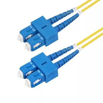 StarTech.com 3m (9,8 pēdas) SC–SC (UPC) OS2 vienmoda dupleksais optiskās šķiedras kabelis, 9/125 µm, 40G/100G Zipcord, lieces nejutīgs, zemi ievades zudumi — LSZH optiskās šķiedras džempera vads