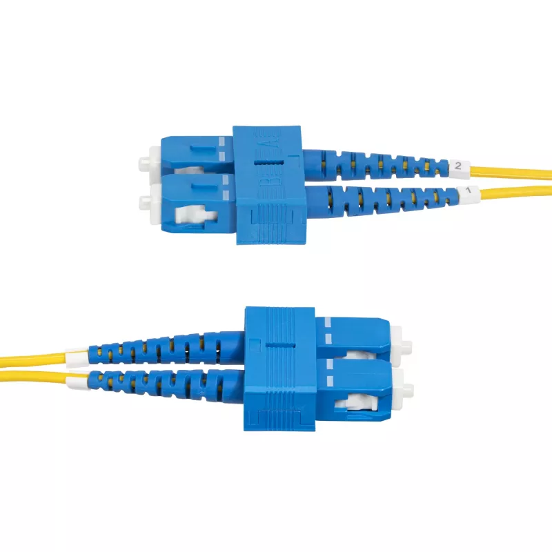 StarTech.com 3m (9,8 pēdas) SC–SC (UPC) OS2 vienmoda dupleksais optiskās šķiedras kabelis, 9/125 µm, 40G/100G Zipcord, lieces nejutīgs, zemi ievades zudumi — LSZH optiskās šķiedras džempera vads