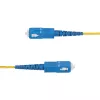 StarTech.com 2m (6,6 pēdas) LC uz SC (UPC) OS2 vienmoda simpleksa optiskās šķiedras kabelis, 9/125µm, 40G/100G, jutīgs pret locīšanu, zemi ievades zudumi - LSZH optiskās šķiedras džempervads