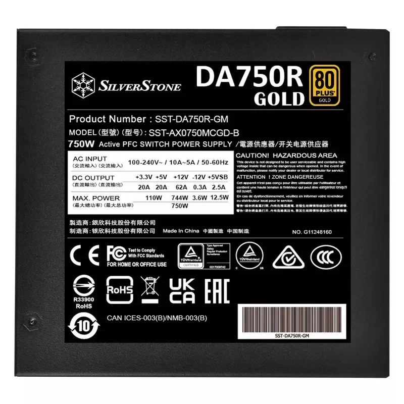 Barošanas bloks Silverstone SST-DA750R-GMA 750 W