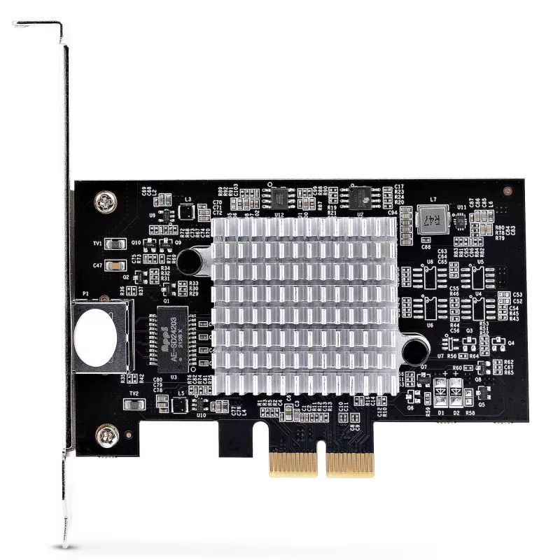 StarTech.com 1 porta 10 Gbps PCIe tīkla adaptera karte, tīkla karte datoram/serverim, sešu ātrumu PCIe Ethernet karte ar jumbo kadru atbalstu, NIC/LAN saskarnes karte, 10GBASE-T un NBASE-T