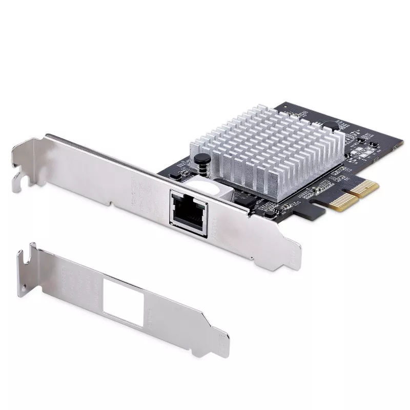 StarTech.com 1 porta 10 Gbps PCIe tīkla adaptera karte, tīkla karte datoram/serverim, sešu ātrumu PCIe Ethernet karte ar jumbo kadru atbalstu, NIC/LAN saskarnes karte, 10GBASE-T un NBASE-T