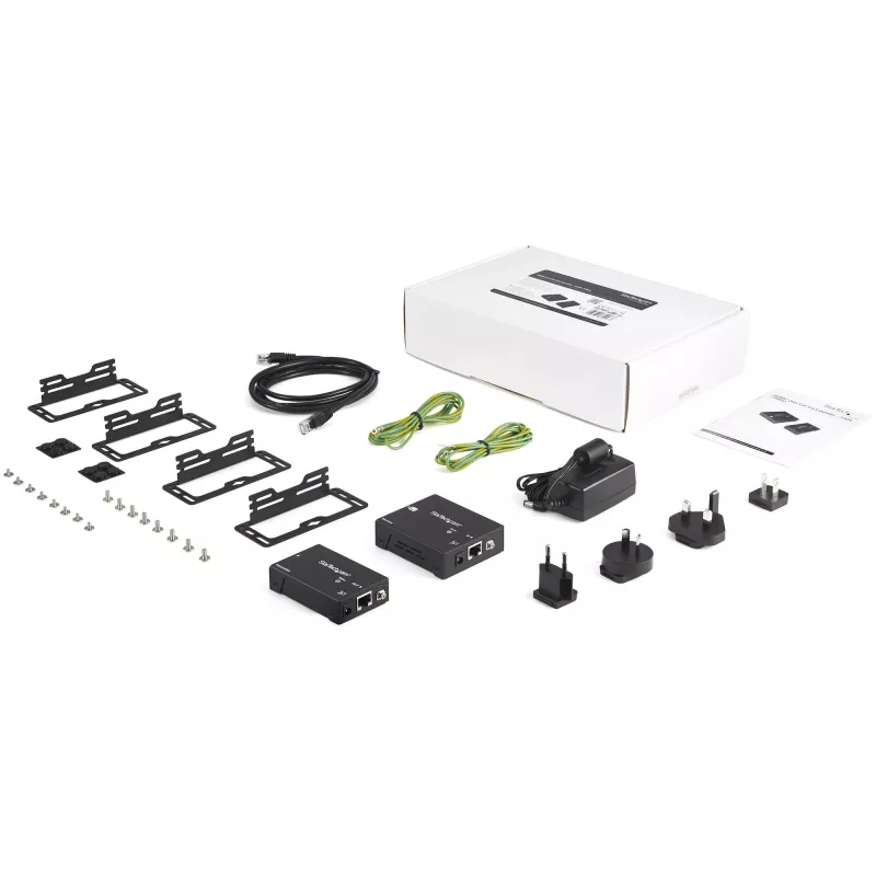 StarTech.com HDMI pa CAT5e HDBaseT pagarinātājs - 4K - TAA, 4096 x 2160 pikseļi, AV raidītājs un uztvērējs, 100 m, melns