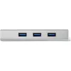 StarTech.com 3 portu pārnēsājams USB 3.0 centrmezgls ar gigabitu Ethernet - iebūvēts kabelis~3 portu pārnēsājams USB 3.0 centrmezgls ar gigabitu Ethernet - 5 Gbps - iebūvēts kabelis