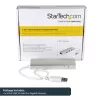 StarTech.com 3 portu pārnēsājams USB 3.0 centrmezgls ar gigabitu Ethernet - iebūvēts kabelis~3 portu pārnēsājams USB 3.0 centrmezgls ar gigabitu Ethernet - 5 Gbps - iebūvēts kabelis