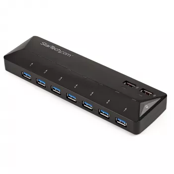 StarTech.com 7 Portu USB 3.0 Centrmezgls ar Īpašiem Uzlādes Portiem - 2 x 2.4A Porti~7 Portu USB 3.0 Centrmezgls (5Gbps) ar Īpašiem Uzlādes Portiem - 2 x 2.4A Porti
