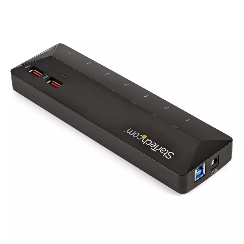 StarTech.com 7 Portu USB 3.0 Centrmezgls ar Īpašiem Uzlādes Portiem - 2 x 2.4A Porti~7 Portu USB 3.0 Centrmezgls (5Gbps) ar Īpašiem Uzlādes Portiem - 2 x 2.4A Porti