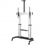 StarTech.com Mobilais TV statīvs - Lieljaudas TV ratiņi 60-100 collu displejam (100kg/220lb) - Augstumā regulējams ritošs plakanekrāna statīvs uz riteņiem - Universāls televizora stiprinājums ar plauktiem