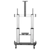 StarTech.com Mobilais TV statīvs - Lieljaudas TV ratiņi 60-100 collu displejam (100kg/220lb) - Augstumā regulējams ritošs plakanekrāna statīvs uz riteņiem - Universāls televizora stiprinājums ar plauktiem