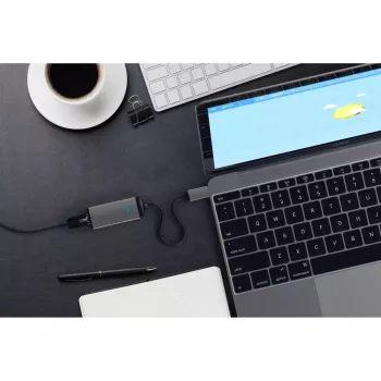 Saskarnes adapteris Satechi ST-TCENM — pelēks, 23,1×62,9×13,9 mm, 1 gab., saderīgs ar Windows/Chrome OS/macOS