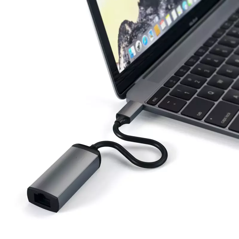 Saskarnes adapteris Satechi ST-TCENM — pelēks, 23,1×62,9×13,9 mm, 1 gab., saderīgs ar Windows/Chrome OS/macOS