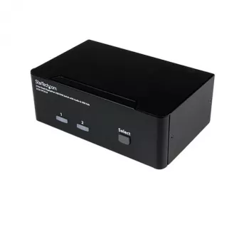 StarTech.com 2 portu dubultais DisplayPort USB KVM slēdzis ar audio un USB 2.0 centrmezglu