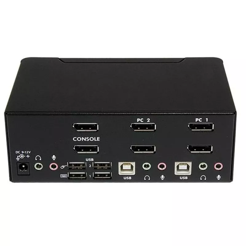 StarTech.com 2 portu dubultais DisplayPort USB KVM slēdzis ar audio un USB 2.0 centrmezglu