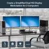 StarTech.com 2 portu dubultais DisplayPort USB KVM slēdzis ar audio un USB 2.0 centrmezglu
