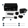 StarTech.com 2 portu dubultais DisplayPort USB KVM slēdzis ar audio un USB 2.0 centrmezglu