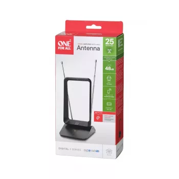 Iekštelpu TV antena One For All SV9460-5G pastiprināta 5G melna