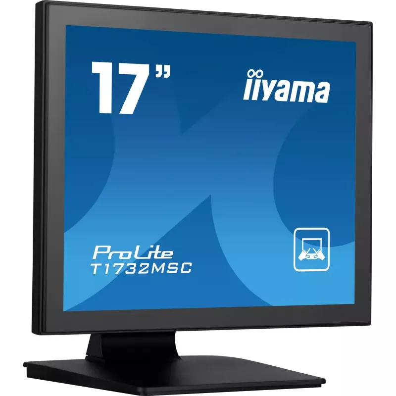 iiyama ProLite T1732MSC-B1SAG datora monitors 43.2 cm (17 collu) 1280 x 1024 pikseļi Full HD LED skārienekrāns Galda virsmas Melns