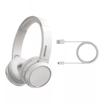 Philips 4000 sērijas TAH4205WT/00 austiņas/austiņu komplekts Bezvadu Galvas lente Zvani/Mūzika USB Type-C Bluetooth Balts