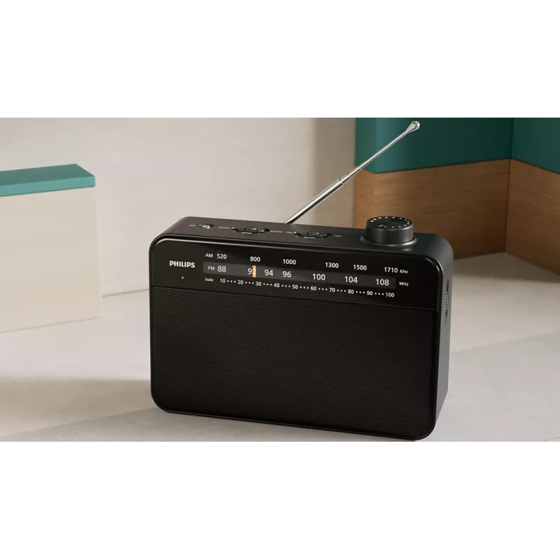 Pārnēsājamais radio Philips TAR2509/10 Analog AM FM Melns