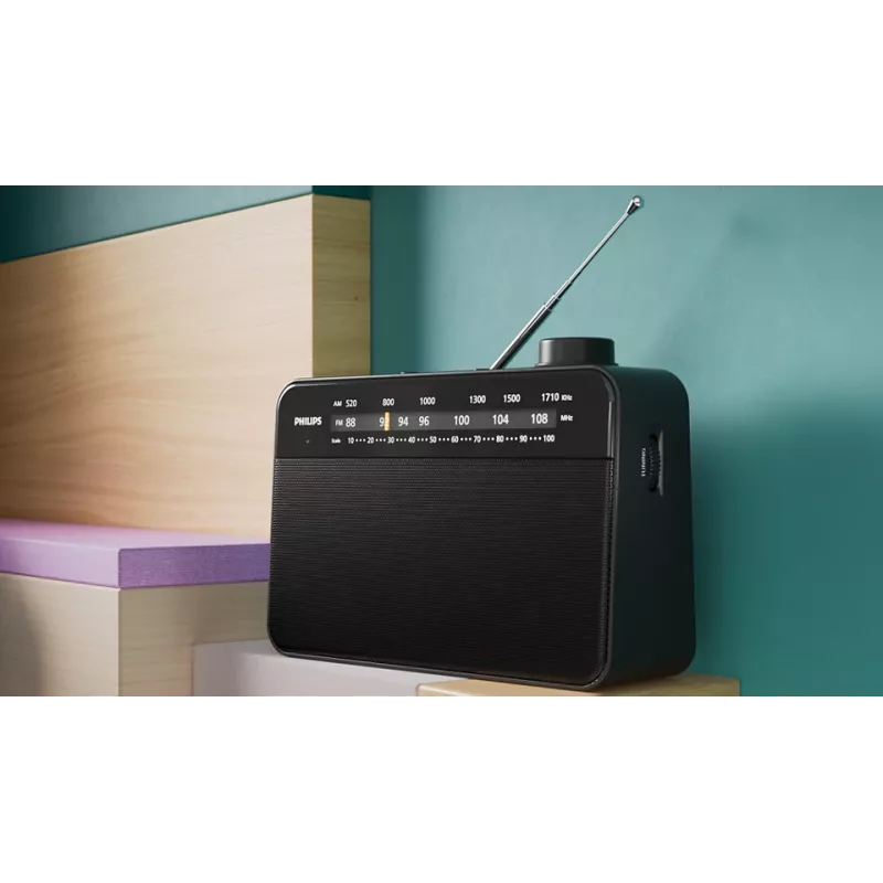 Pārnēsājamais radio Philips TAR2509/10 Analog AM FM Melns