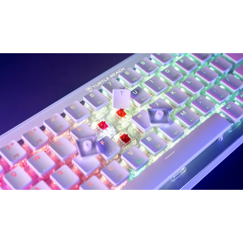 Turtle Beach Vulcan II Mini Air tastatūra Spēlēm RF Wireless + Bluetooth QWERTZ vācu valoda Balta