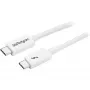 StarTech.com Thunderbolt 3 kabelis – 20 Gbps – 1 m – Balts – Thunderbolt, USB un DisplayPort saderīgs