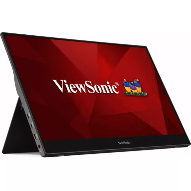 Viewsonic TD1655 datora monitors 39,6 cm (15,6 collas) 1920 x 1080 pikseļi Full HD LED skārienekrāns vairāklietotāju Melns, Sudraba