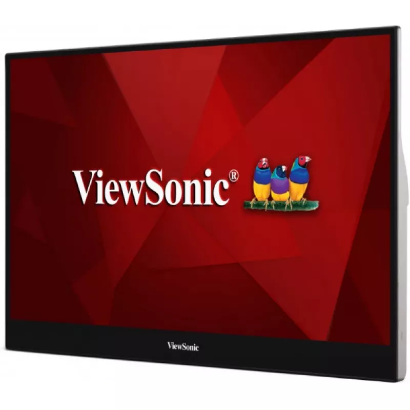 Viewsonic TD1655 datora monitors 39,6 cm (15,6 collas) 1920 x 1080 pikseļi Full HD LED skārienekrāns vairāklietotāju Melns, Sudraba