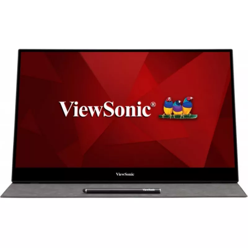 Viewsonic TD1655 datora monitors 39,6 cm (15,6 collas) 1920 x 1080 pikseļi Full HD LED skārienekrāns vairāklietotāju Melns, Sudraba