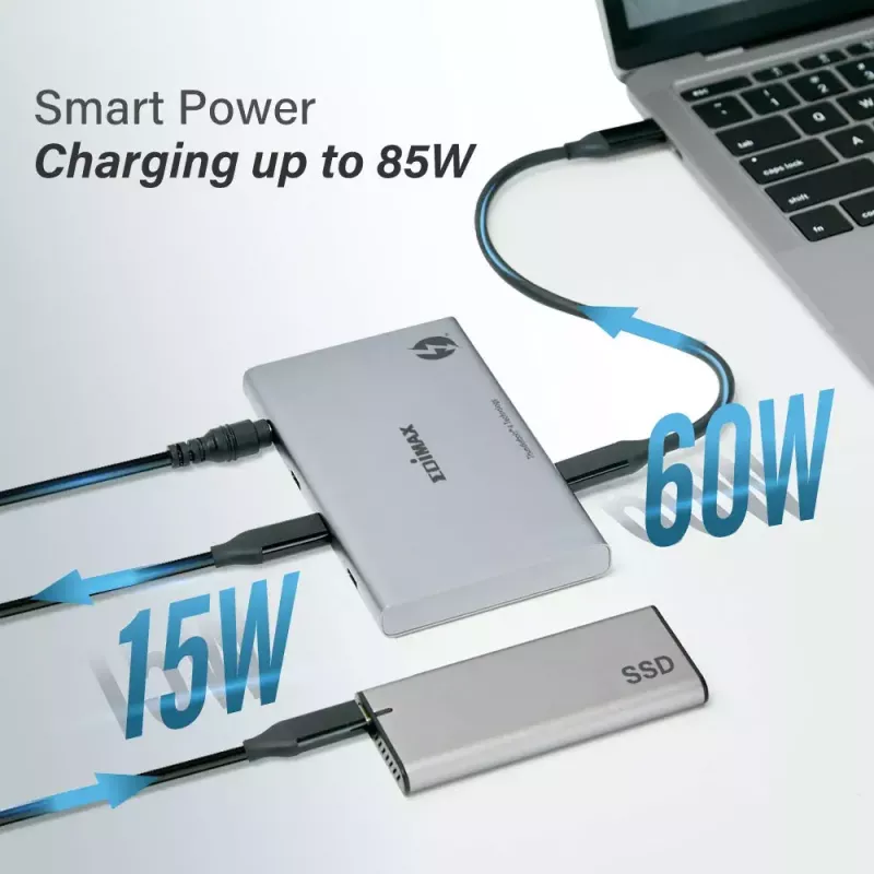 Edimax TD-405BP klēpjdatora dokstacija/portu replikators, vadu, Thunderbolt 4, 60 W