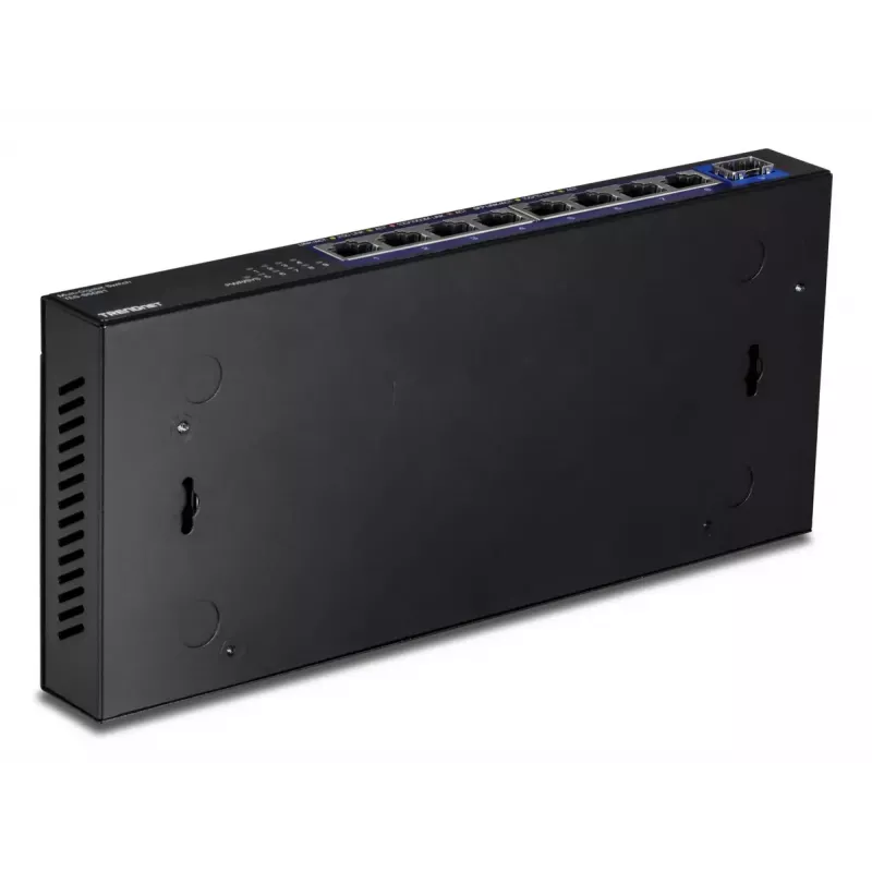 Nepārvaldīts tīkla komutators TRENDnet TEG-S5091 — 8× 2,5G RJ-45 porti, 60 Gbit/s, 12V, piestiprināms pie sienas