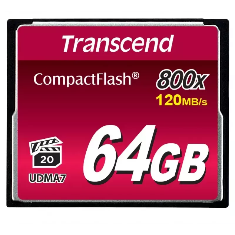 Flash Memory Transcend 64GB CompactFlash 800x TS64GCF800
