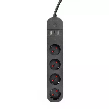 Strāvas sadalītājs Gembird TSL-PS-S4U-01 Smart 4 maiņstrāvas rozetēm