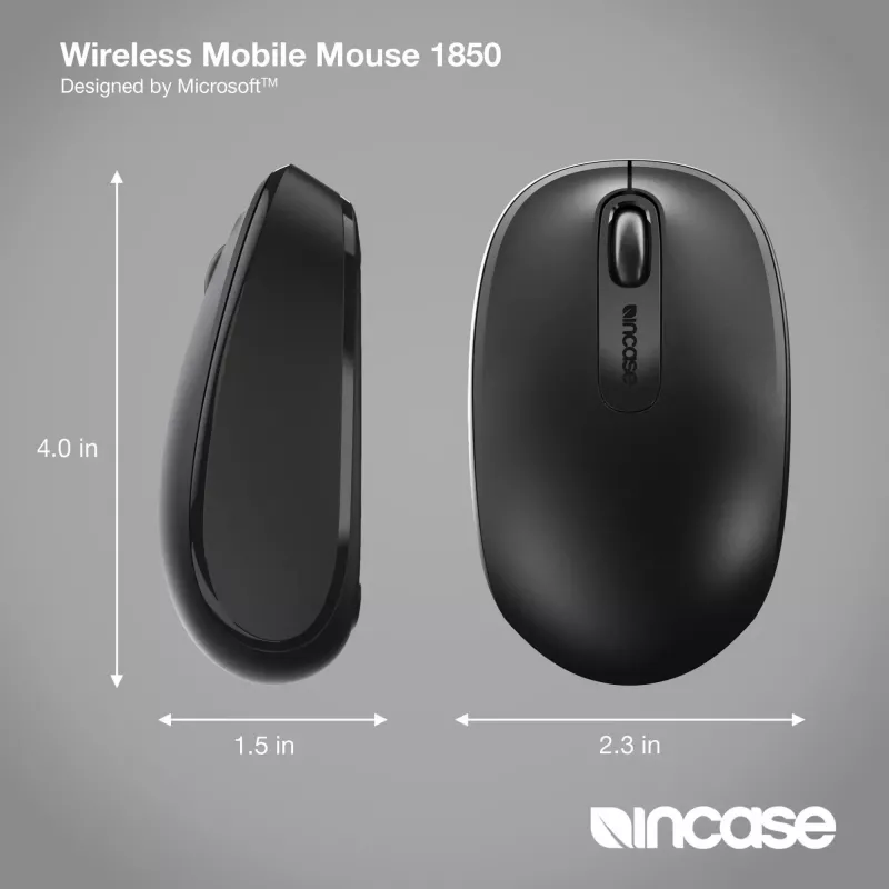 Incase Designed by Microsoft Wireless Mobile 1850 pele, ceļojumiem, piemērota abām rokām, RF bezvadu, optiskā