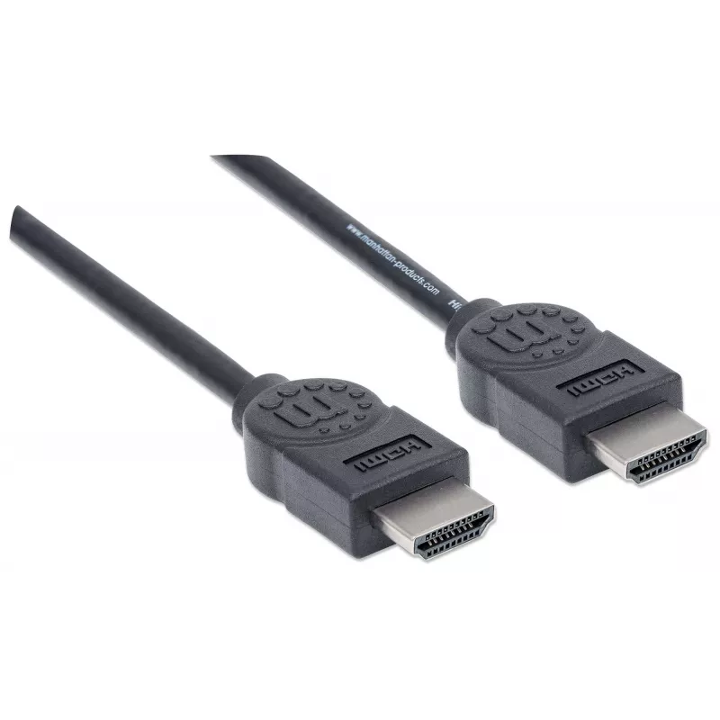 HDMI kabelis vīrietis-vīrietis Manhattan HDMM6 4K@30Hz 1,8 m melns