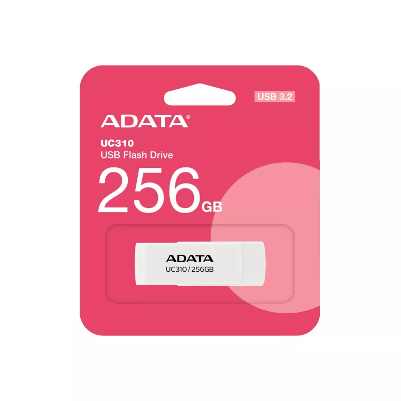 ADATA UC310 USB zibatmiņa 256 GB USB Type-A 3.2 Gen 1 (3.1 Gen 1) Balta
