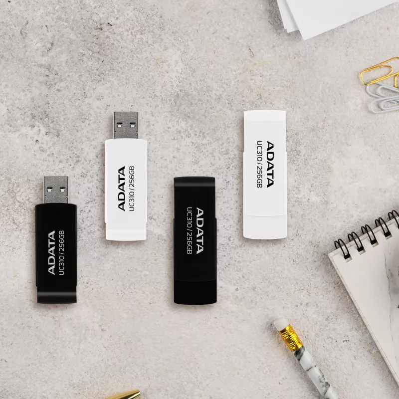 ADATA UC310 USB zibatmiņa 256 GB USB Type-A 3.2 Gen 1 (3.1 Gen 1) Balta