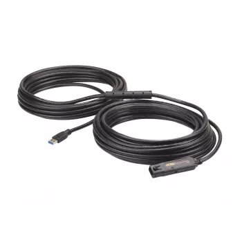 ATEN 15 m USB3.2 Gen1 pagarinātāja kabelis, 15 m, USB A, USB A, USB 3.2 Gen 1 (3.1 Gen 1), 5 Gbit/s, Melns
