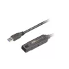 ATEN 15 m USB3.2 Gen1 pagarinātāja kabelis, 15 m, USB A, USB A, USB 3.2 Gen 1 (3.1 Gen 1), 5 Gbit/s, Melns