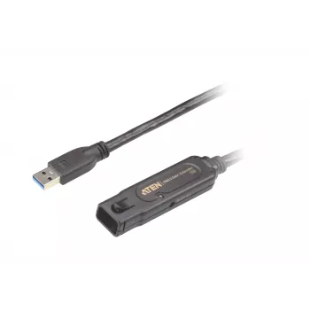 ATEN 15 m USB3.2 Gen1 pagarinātāja kabelis, 15 m, USB A, USB A, USB 3.2 Gen 1 (3.1 Gen 1), 5 Gbit/s, Melns