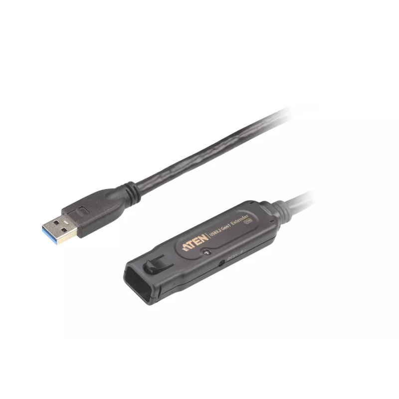 ATEN 15 m USB3.2 Gen1 pagarinātāja kabelis, 15 m, USB A, USB A, USB 3.2 Gen 1 (3.1 Gen 1), 5 Gbit/s, Melns
