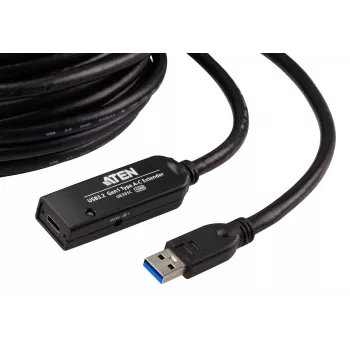 ATEN USB 3.2 Gen1 paplašinātāja kabelis 10m USB A uz USB C melns