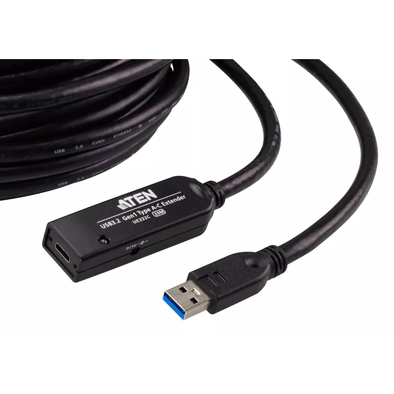 ATEN 20 m USB 3.2 Gen1 pagarinātāja kabelis USB A uz USB C 5 Gbit/s