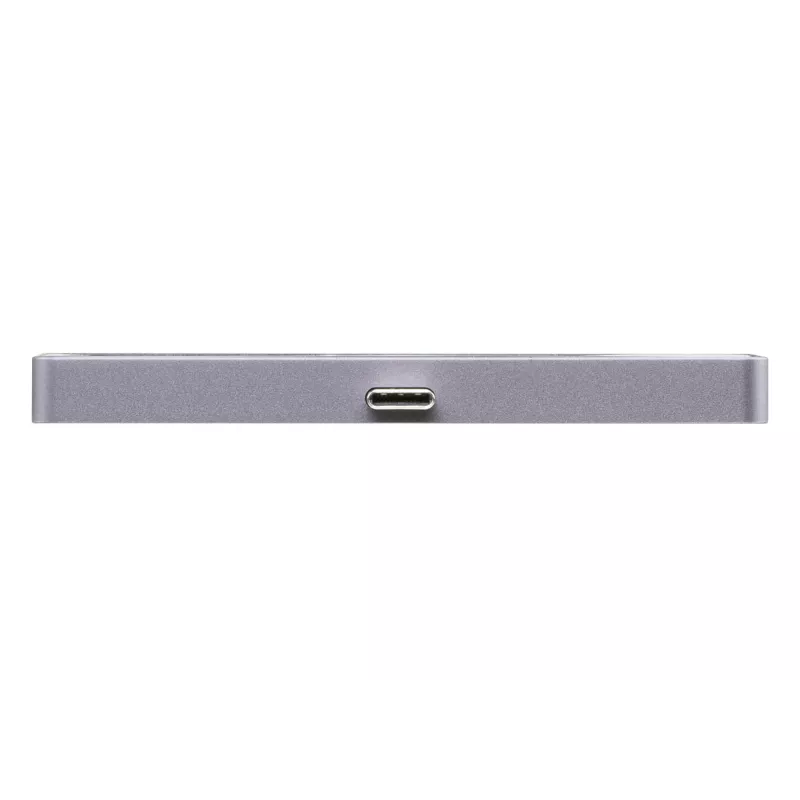 ATEN USB-C Travel Dock with Power Pass-Through, universāls, USB Type-C, melns, sudrabains